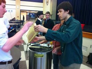 Antonio Zodda spins honey from the Plough Men hive. 