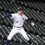 Back on April 26, Saint Ignatius rolled Avon Lake at Progressive Field, 9-1. Tom Rolle is seen throwing here, but now the stakes are higher, as a Regional Final berth is on the line on Thursday evening between the Wildcats and Shoremen. 